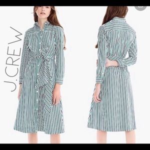 J.Crew Knee Length Shirt Striped Dress